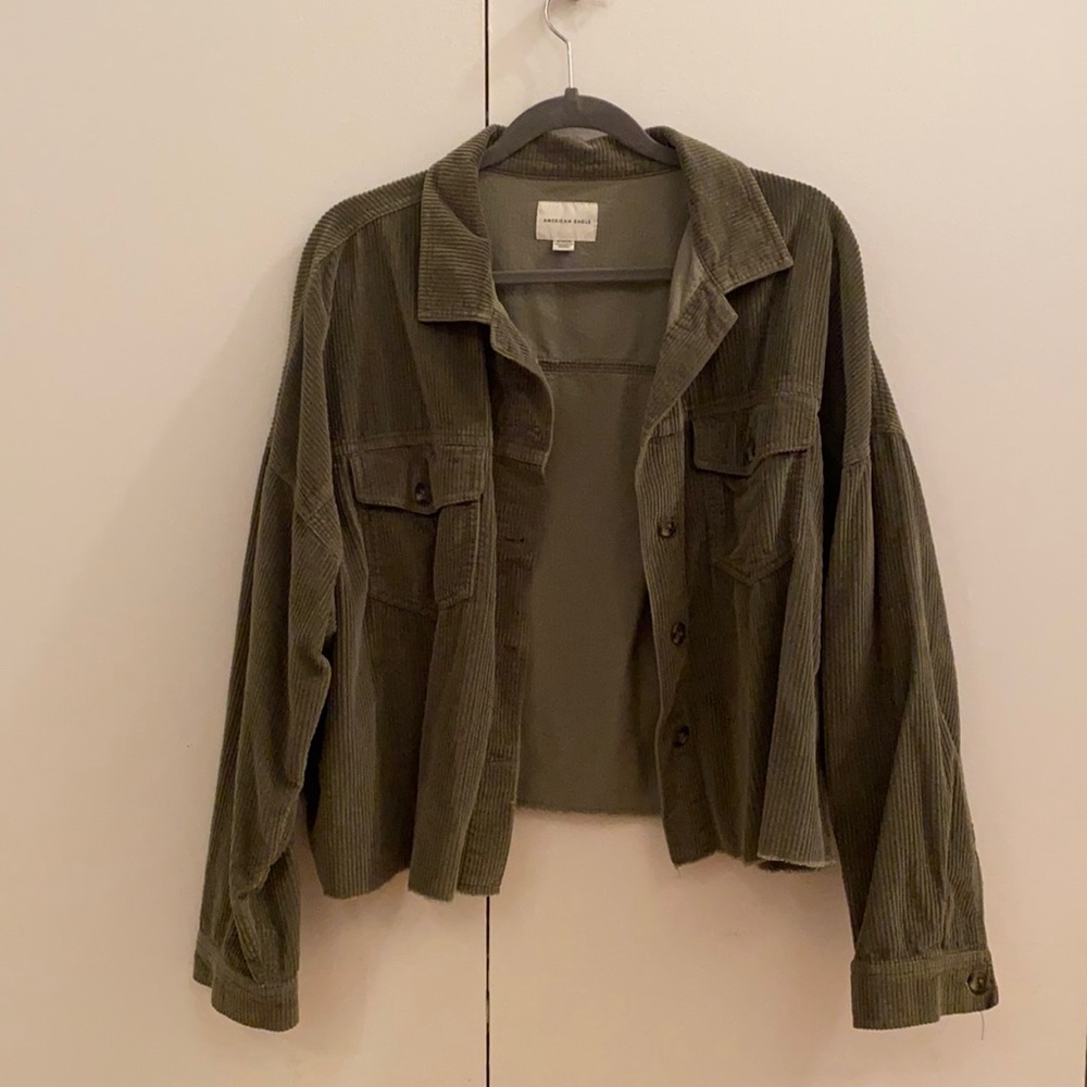 American Eagle Corduroy Jacket - Olive Green